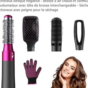 Versatile Pink and Black Hair Styling Tool Set